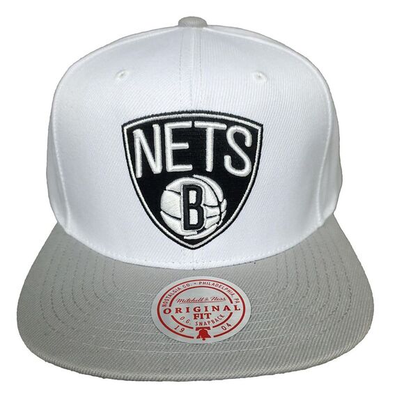 Mitchell & Ness Other - Brooklyn Nets Mitchell & Ness NBA Snapback Hat Cap 3D Logo White Gray NWT